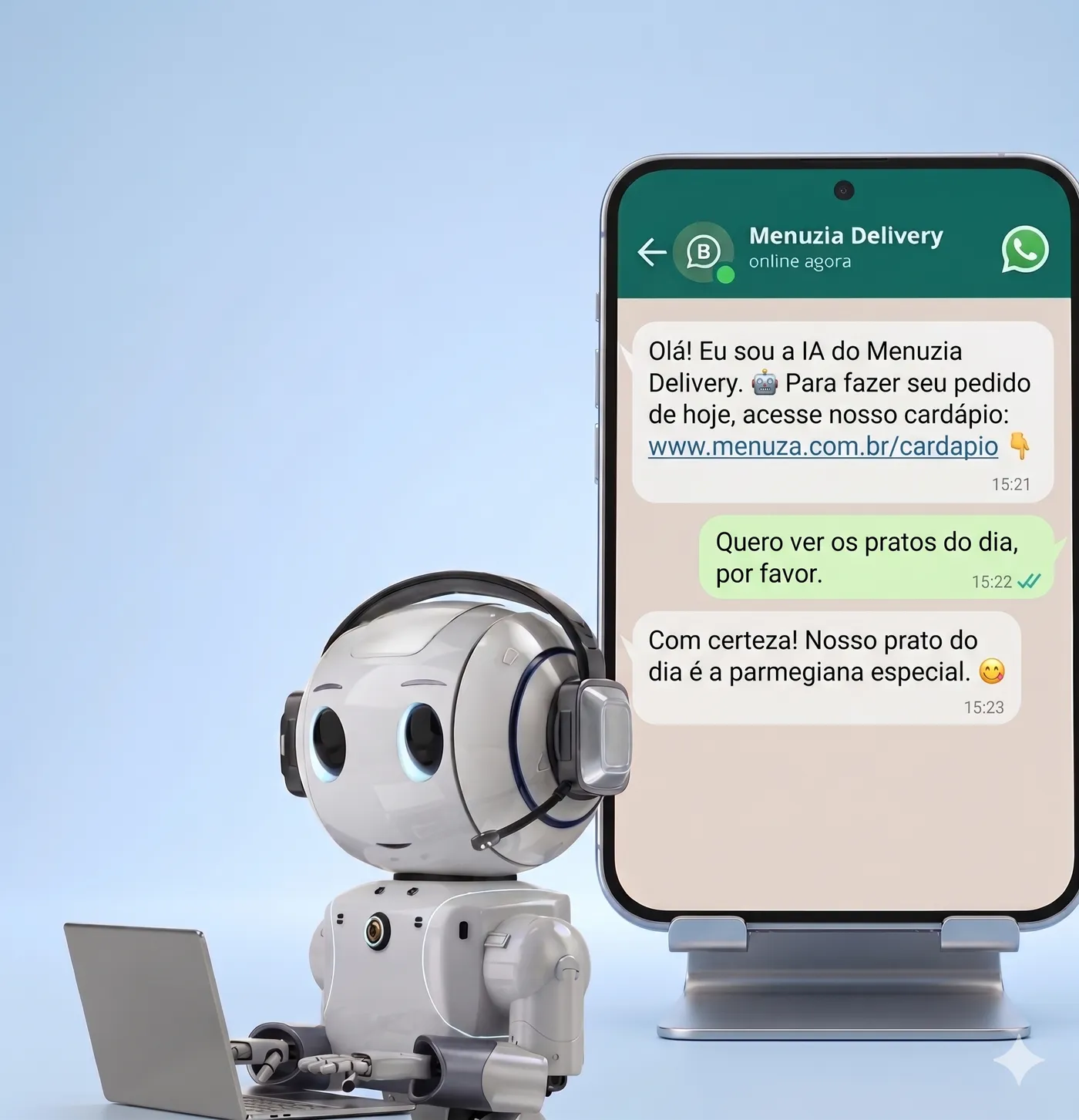 Robô de Atendimento WhatsApp Menuzia